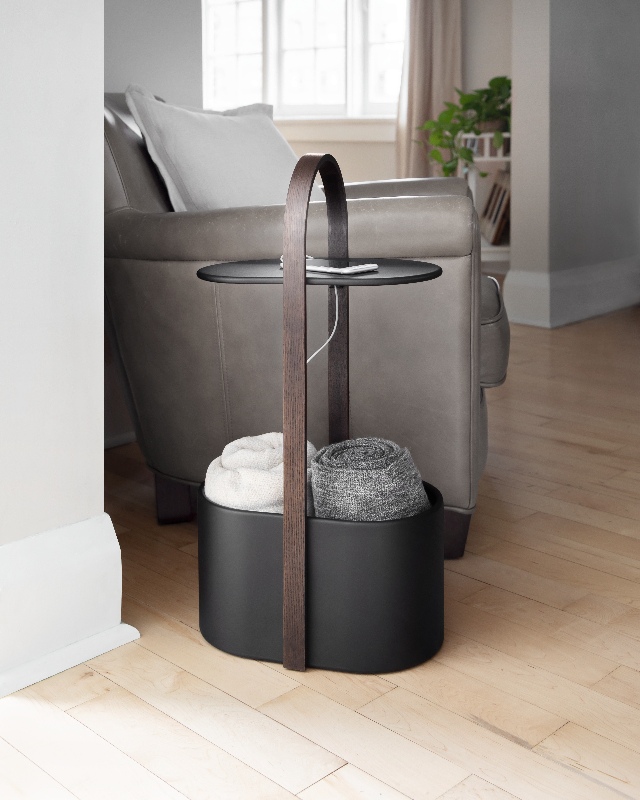elegant storage table with shelf and magazine space